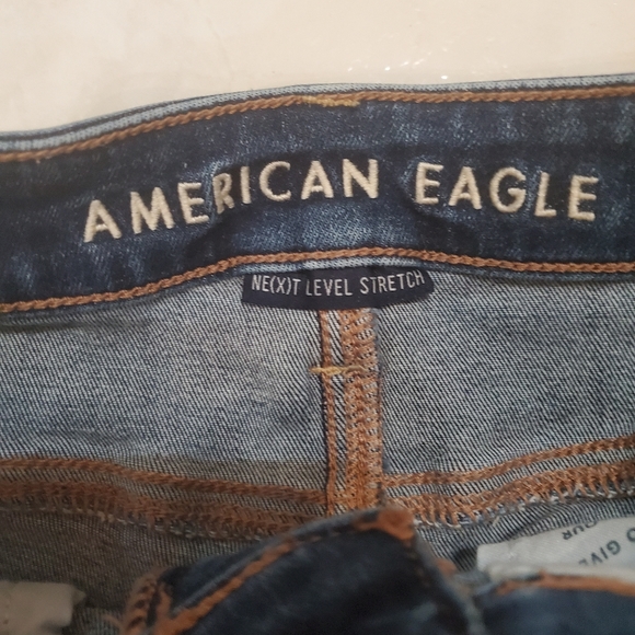 2 PAIR American Eagle Outfitters women's size 0 SHORT length ripped skinny jeans - Picture 5 of 9